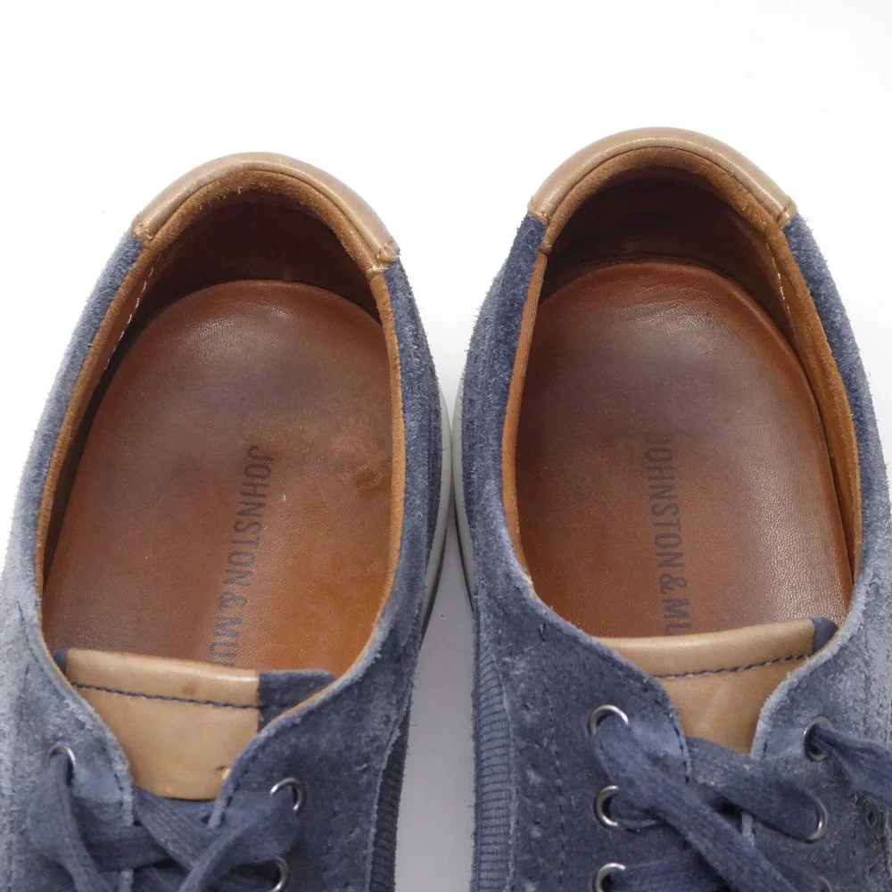 Johnston & Murphy Elliston Wingtip Suede Sneakers Blue 25-3097 Size 9 M
